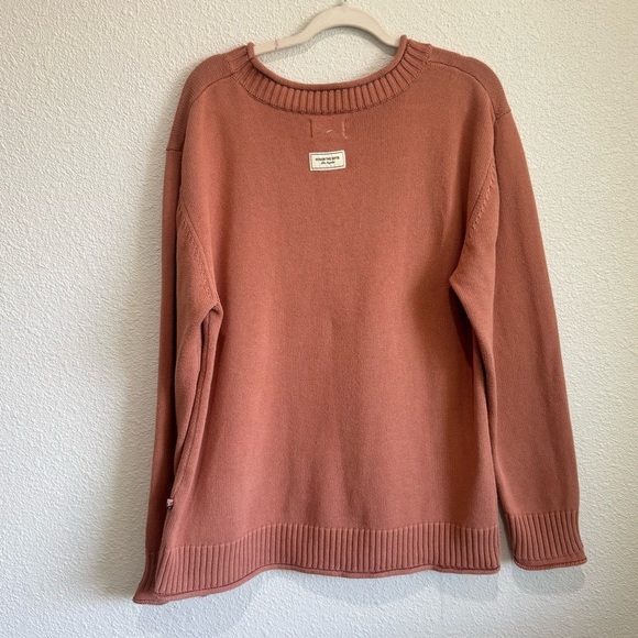 Honor the Gift Mens Large HTG Pack Sweater Graphic Knit Jacquard Artwork Peach - Picture 8 of 8